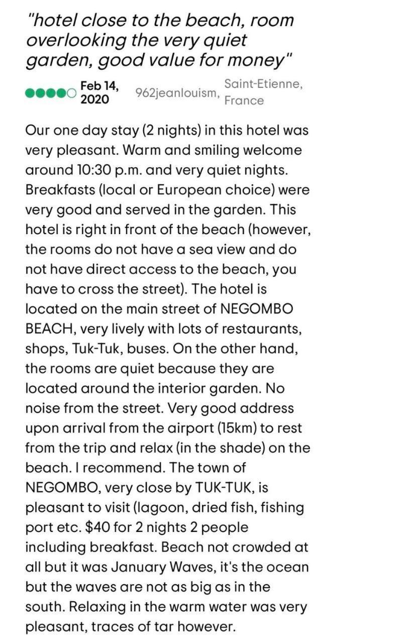 Village Inn Resort 尼甘布 外观 照片